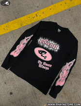 Load image into Gallery viewer, FLAME LONGSLEEVE – BLACK/PINK