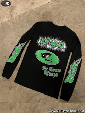 Load image into Gallery viewer, FLAME LONGSLEEVE – BLACK/GREEN