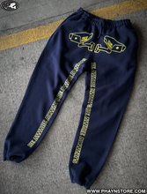 Load image into Gallery viewer, CAMERA JOGGERS - NAVY &amp; YELLOW