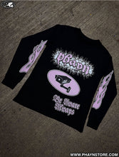 Load image into Gallery viewer, FLAME LONGSLEEVE – BLACK/PINK