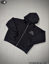Load image into Gallery viewer, SCUBA ZIP HOODIE (BLACK)