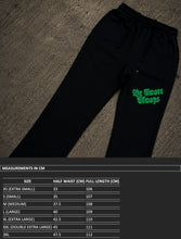 Load image into Gallery viewer, CUFFLESS JOGGERS – BLACK/GREEN