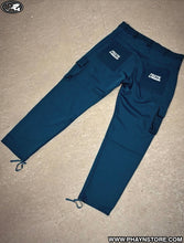 Load image into Gallery viewer, CARGO TROUSERS - TURQUOISE