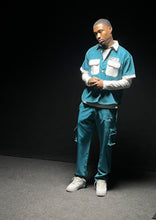 Load image into Gallery viewer, CARGO TROUSERS - TURQUOISE