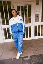 Load image into Gallery viewer, TRACK BOTTOMS (BLUE/WHITE)